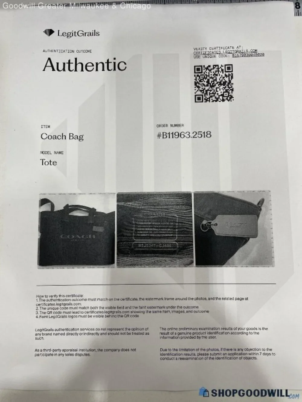 Coach Canvas Tote 38 Black Canvas/Leather-COA - Picture 2 of 16